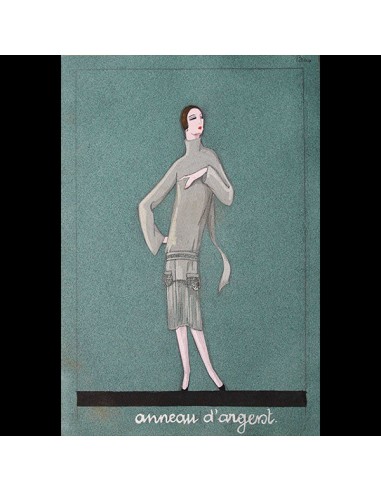 Jeanne Lanvin - Dessin de l'ensemble Anneau d'argent (1925) du meilleur 