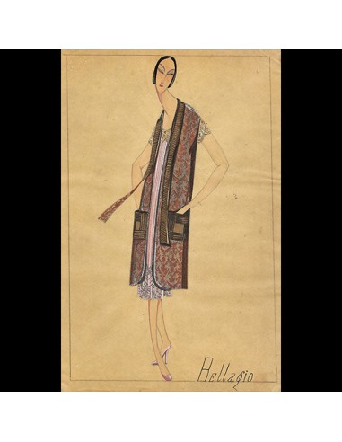 Jeanne Lanvin - Dessin de l'ensemble Bellagio (1925) 2023