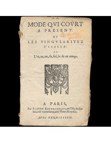 La Mode qui court à présent et les singularitez d'icelle ou L'ut, re, mi, fa, sol, la de ce temps (1612) Les magasins à Paris