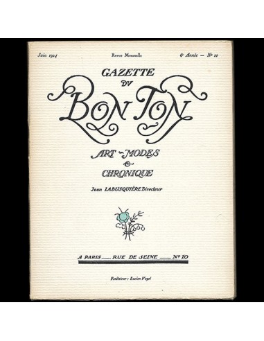 Gazette du Bon Ton (n°10, 1924) d'Europe débarque