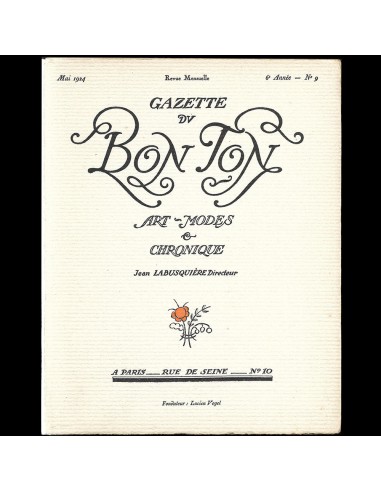 Gazette du Bon Ton (n°9, 1924) s'inspire de l'anatomie humaine