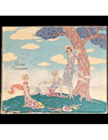 Richard Hudnut - Three Flowers, boîte dessinée par George Barbier (circa 1920s) livraison gratuite