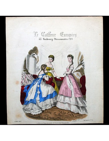 Le Coiffeur Européen, gravure d'Anais Toudouze, 18 mars 1867 pas chere