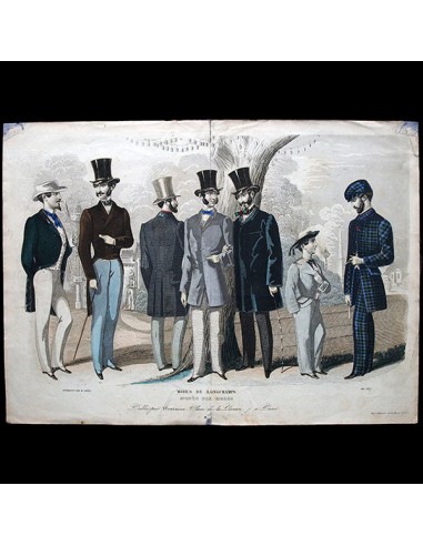 Le Musée des Modes, gravure de mode masculine (mai 1857) les ctes