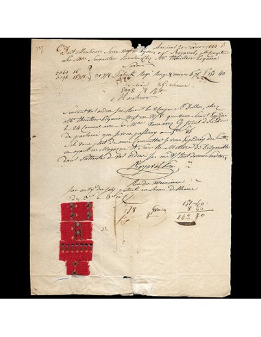 Serre et cie - Correspondance avec échantillons adressée au négociant en tissus par Boyaval (1823) outlet