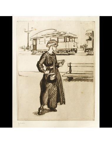 Drian - Les Femmes et la Guerre, l'employée du tramway (circa 1918) du meilleur 