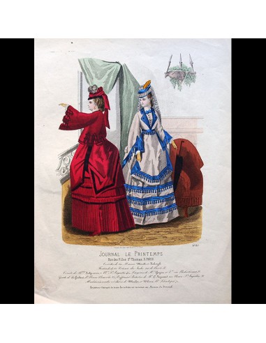 Worth & Bobergh - Le Journal Le Printemps, gravure 107 (circa 1867-1870) vente chaude votre 