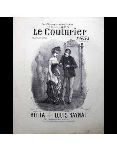 A Monsieur Worth, Le Couturier - Chanson croustillante de Rolla et Louis Raynal (1886) acheter