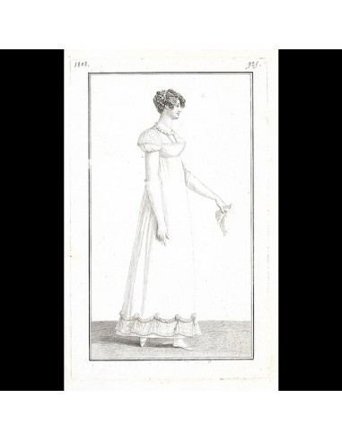 Costume Parisien, Journal des dames et des modes, 1808 épreuve avant la lettre de la gravure n°925 les muscles