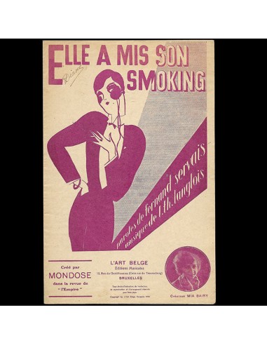 Magritte - Elle a mis son smoking, Chanson créée par Mondose (1926) l'achat 