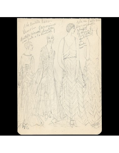 Lanvin - Dessin de la robe Parisienne (circa 1925-1930) sélection de produits