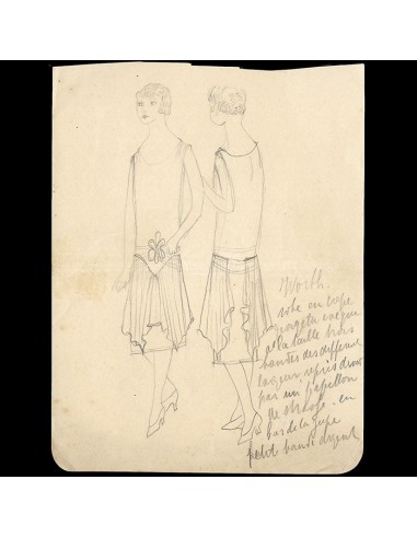 Worth - Ensemble de dix dessins de robes et manteaux (1920s) vous aussi creer 