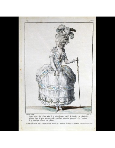 Basset - Robe à la Circasienne, 3ème cahier de la Collection d'habillements modernes et galants (1779) en stock