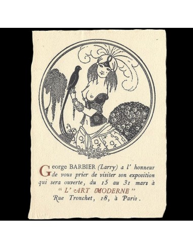 Barbier - Invitation à l'exposition de George Barbier (1911) de votre