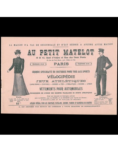 Au Petit Matelot - Catalogue de costumes pour tous les sports (circa 1890-1900) en ligne des produits 