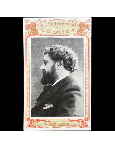 Octave Uzanne - Carte portrait de la collection du chocolat Sadla (circa 1900) france