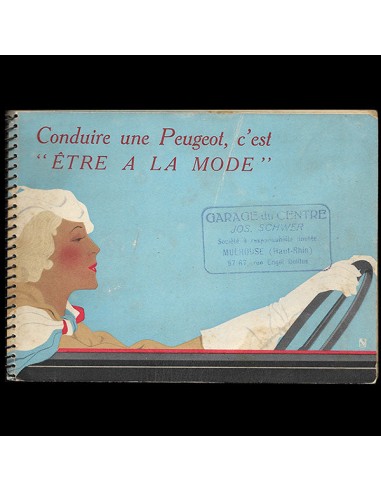 Conduire une Peugeot, c'est être à la mode, couverture de Reynaldo Luza (circa 1934) à prix réduit toute l'année