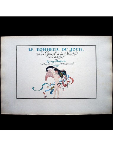 George Barbier - Le Bonheur du Jour ou les Grâces à la mode : Page titre (1924) rembourrage situé sous