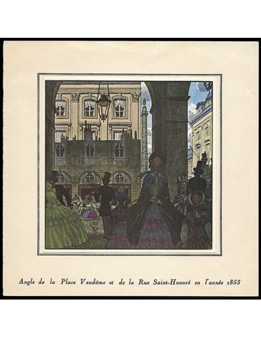 Aine-Montaillé - Angle de la place Vendôme et de la rue Saint-Honoré en 1853 par Pierre Brissaud (circa 1923) Pour