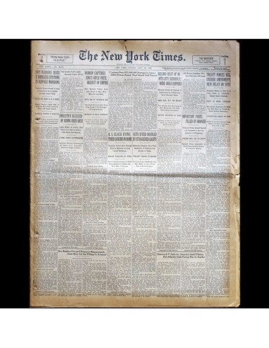 The New York Times, July 20th 1930 rembourrage situé sous