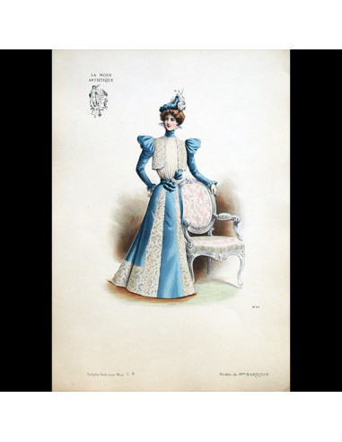 Barroin - Toilette faite pour Miss L. R., gravure de La Mode Artistique (1896) Venez découvrir notre 